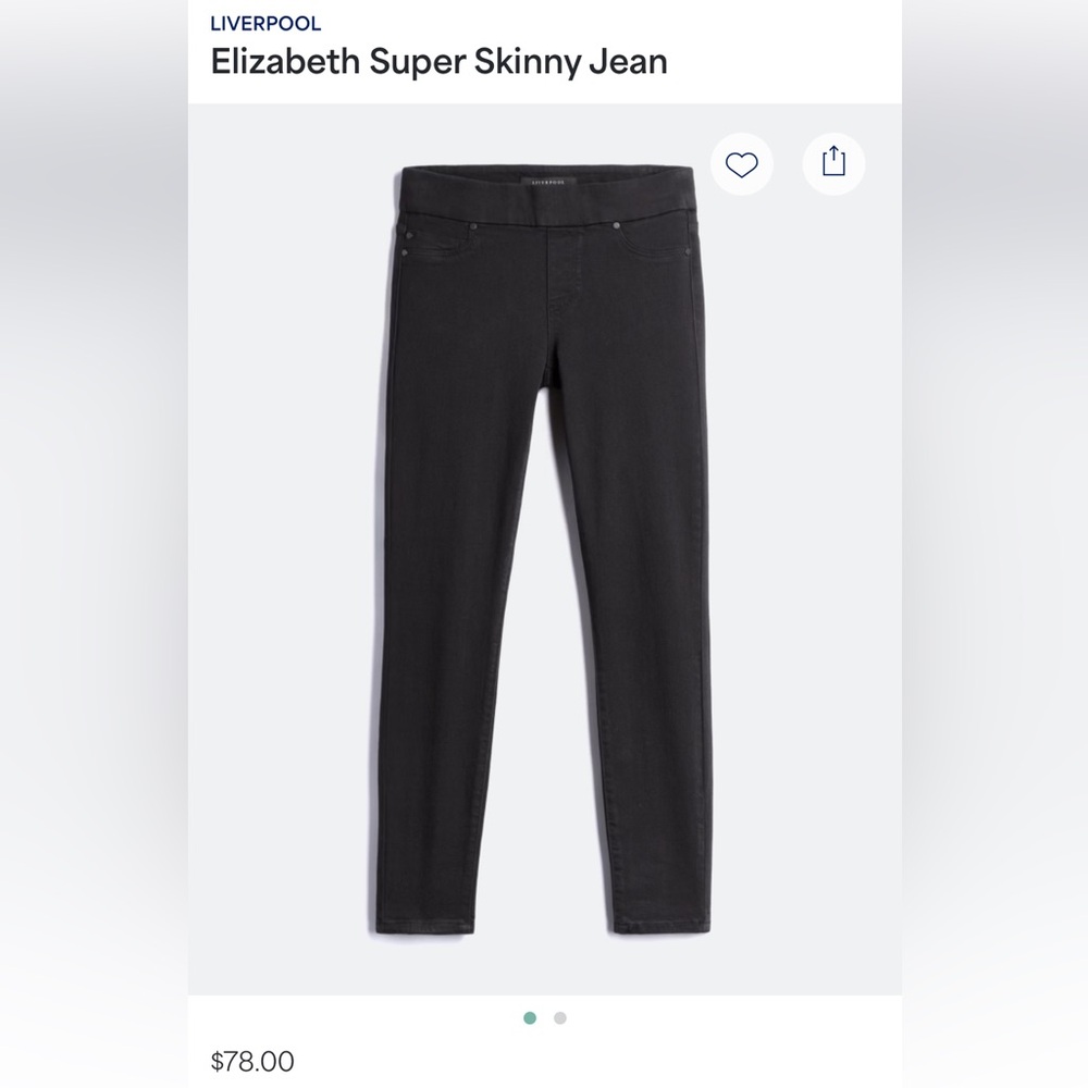 Liverpool Denim Leggings in Dark Wash